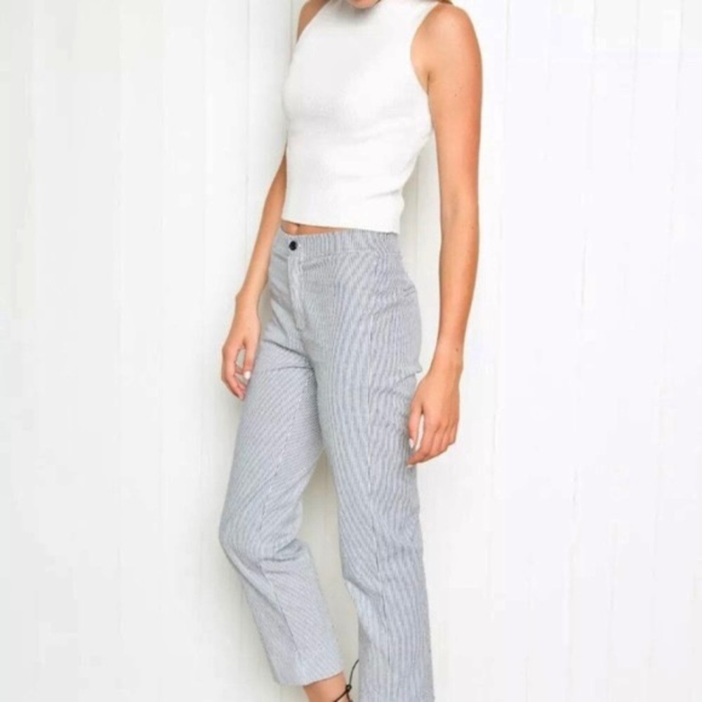 Brandy Melville Tilden Pants in White and Blue Striped Pants 💙✨